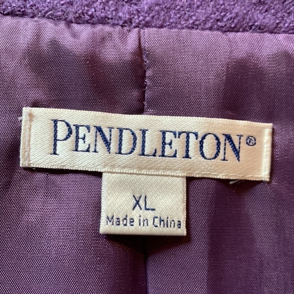 Pendleton XL purple merino wool jacket - Picture 5 of 7